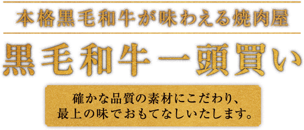 黒毛和牛 一頭買い